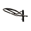 Fixed Wall Mounted Saddle Bracket With Hook Black