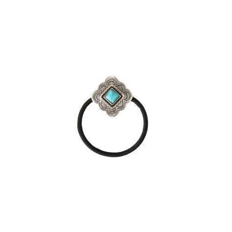Blazin Roxx Hair Tie Turquoise Concho