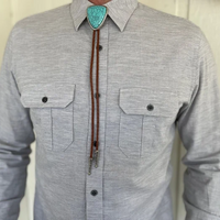 Large Turquoise Stone Bolo Tie