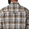 Wrangler Rock 47® Men's Embroidered Yoke Long Sleeve Western Snap Shirt - Tan Trench
