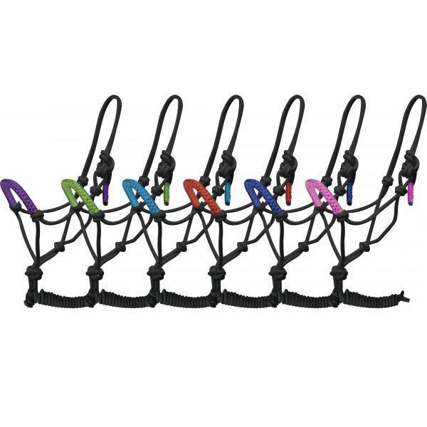 Braided Nose Rope Halter with 8' Lead