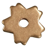 Brass Spur Rowel 5 Star Split Ends Rounded - 7/8