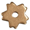 Brass Spur Rowel 5 Star Split Ends Rounded - 7/8"