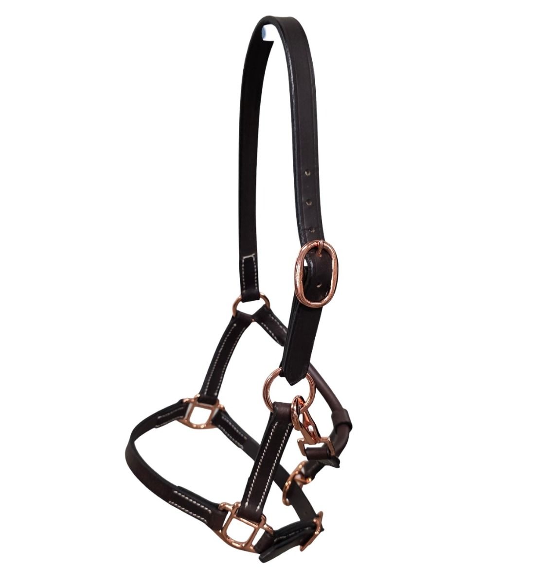 Sage Leather Mini/Foal Halter w/ Rose Gold Hardware