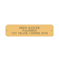 Brass Custom Stall Plate