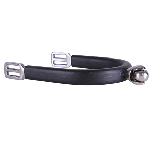 QHP Ladies Stainless Steel Rubber Spurs with Roller 20mm
