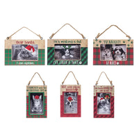 Feliz Naughty Pets Frame Ornaments - Sold Individually