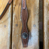 Plain Basketweave Headstall - Dark Chestnut