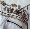 Modestone Women's Floral Embroidered Western Shirt - Brown & Black