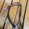 Plain Basketweave Headstall - Dark Chestnut