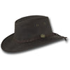 BARMAH Foldaway Bronco Leather Hat - Brown