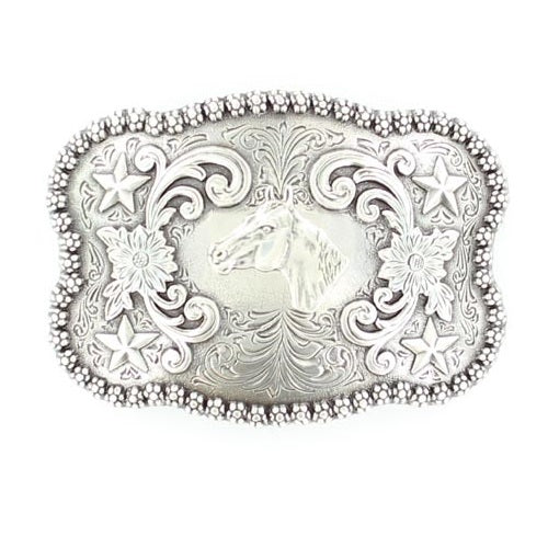 Nocona Rectangle Horse Head Buckle