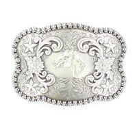 Nocona Rectangle Horse Head Buckle