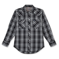 Wrangler Men's Western Workshirt - Black Plaid