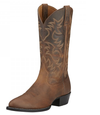 Ariat® Men's “Heritage R-Toe" Cowboy Boot - Distressed Brown