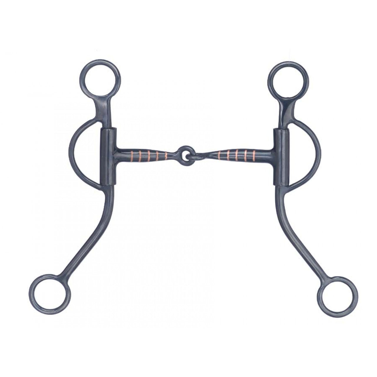 Metalab Black Steel Snaffle Mouth Bit