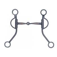 Metalab Black Steel Snaffle Mouth Bit