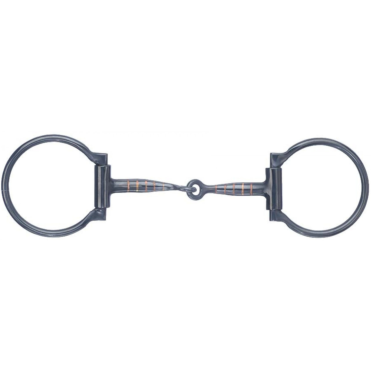 Metalab Black Steel Offset Dee Snaffle Bit