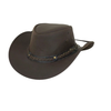 The Outback Trading Company "Wagga Wagga" Leather Hat - Chocolate
