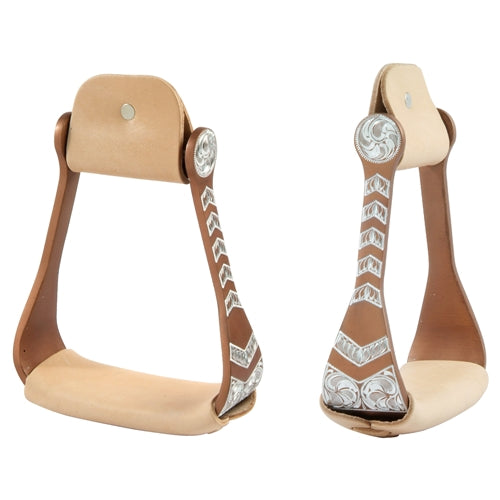 Copper Aluminum Stirrups with Leather Tread