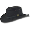 BARMAH Foldaway Bronco Leather Hat - Black