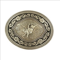 Nocona Rope Edge Bull Rider Belt Buckle