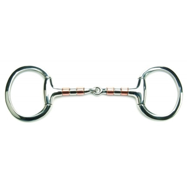 Cavalier Copper Roller Eggbutt Snaffle Bit