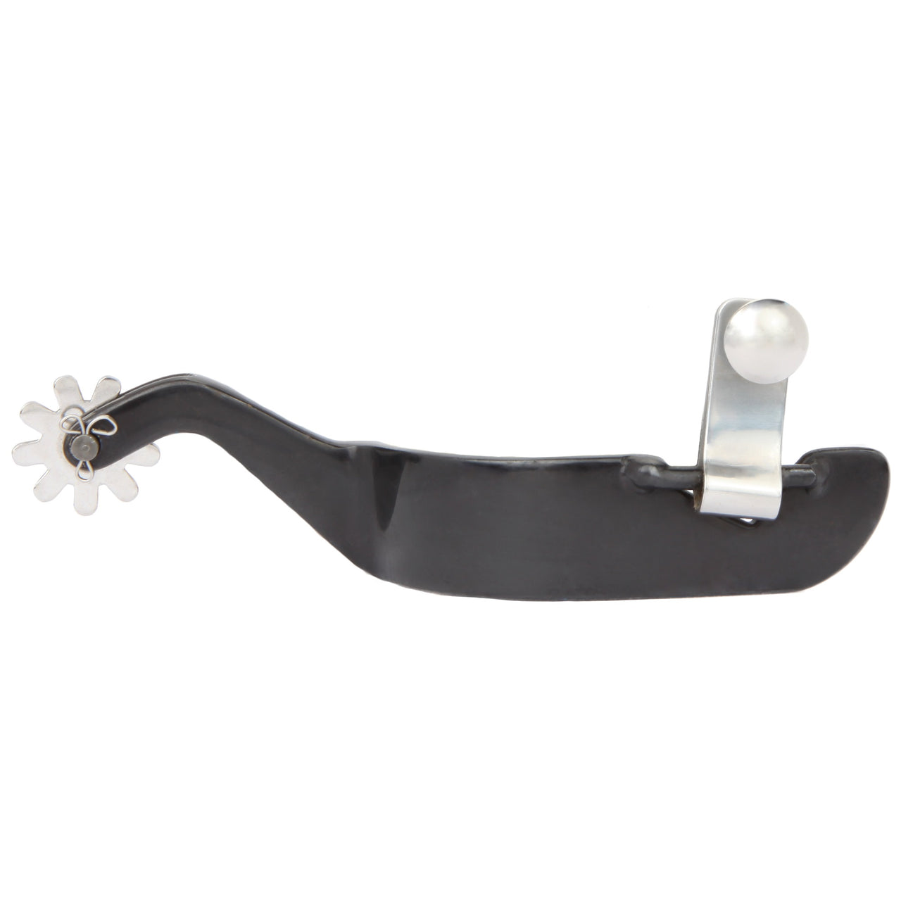 Myler Black Steel Spur - 1" Band & 9 Point Rowel
