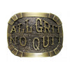 AndWest Antique Brass "All Grit, No Quit" Buckle
