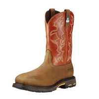 Ariat Men's WorkHog® CSA Composite Toe Cowboy Boot - Dark Earth / Brick