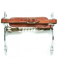 Chrome Plated Hackamore w/ Fleece Lined Leather Noseband