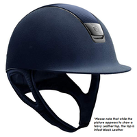 Samshield® 1.0 Premium Alcantara Helmet Navy with Leather Top + FREE Samshield Sling Bag!