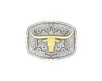 Nocona Silver & Gold Longhorn Buckle