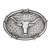 Ariat Oval Steer Head & Barb Wire Buckle