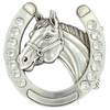 Belt Buckle with Horseshoe and Horse Horse