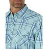 Wrangler Men's Western Plaid Snap Shirt - #MJC338B