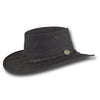 BARMAH Sundowner Kangaroo Leather Hat - Dark Brown